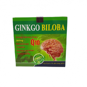Ginkgo – Biloba 360mg – Q 10( Xanh )( H/ 10 vỉ x 10 viên ) – USA Pharma