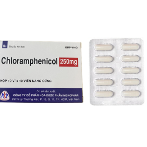 Cloramphenicol 250mg (H/ 10 vỉ x 10 viên nang) – Mekophar